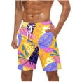 thumbnail image 1 of Iugvhana Big and Tall Swim Trunks for Men Hawaiian Tropical Bathing Summer Suit Swimsuits Beach Shorts with Pockets Multicolor M, 1 of 4