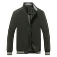 thumbnail image 1 of Iugvhana Casual Jackets for Men Lightweight Long Sleeve Full Zipper Outerwear Coat Big and Tall Leisure Outdoor Jacket Army Green XXXXXXL, 1 of 9