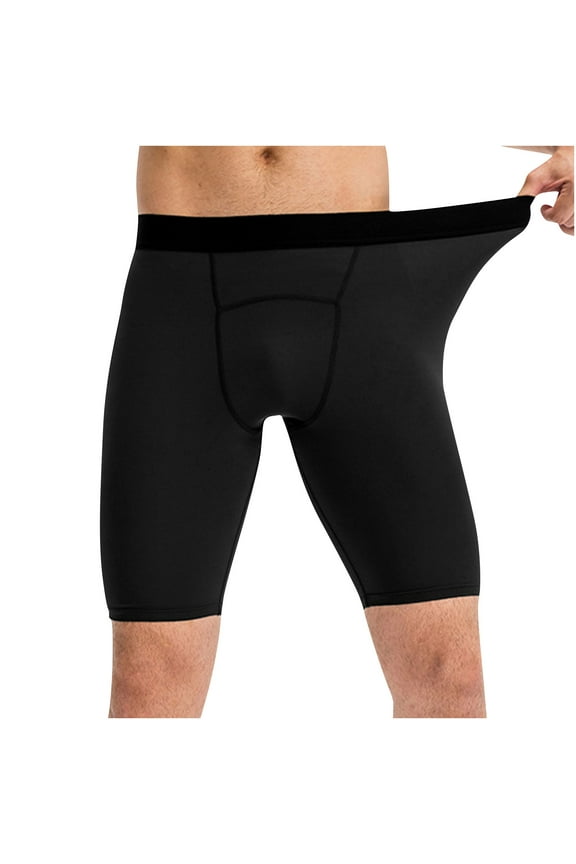 Compression Shorts for Men Stretch Slim Fit Sports Shorts Workout Running Gym Shorts Athletic Baselayer Underwear Black XL
