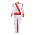 thumbnail image 1 of Iugvhana Court Dress Suit Set for Men With Hat Medieval Military Officer Jackets Coats Formal Dress Performance Stage Double Breasted Coat White S, 1 of 1