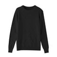 thumbnail image 1 of Iugvhana Crewneck Sweater for Men Cable Knit Casual Slim Fit Pullover Sweater Vintage Loose Trendy Long Sleeve Knitted Sweater Tops Black XXL, 1 of 5