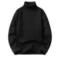 thumbnail image 1 of Iugvhana Fleece Lined Turtleneck Sweaters for Men Winter Warm Thick Long Sleeve Knit Sweater Regular-Fit Solid Sweaters Black XXXL, 1 of 6