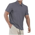 thumbnail image 1 of Iugvhana Golf Shirts for Men Quick Dry Moisture Wicking Performance Short Sleeve Collared Polo Shirt for Casual Tennis Dark Gray XXXL, 1 of 5
