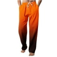 thumbnail image 1 of Iugvhana Gradient Color Trouser for Men Trendy Leisure Pockets Dawstring Elastic Waist Long Pants Loose Casual Athletic Full Length Pants Orange XXXXXL, 1 of 4