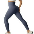 thumbnail image 1 of Iugvhana High Waisted Leggings for Women Soft Buttery Tummy Control Yoga Pants Non See Through Workout Slim Tights for Running Cycling Navy L, 1 of 4