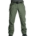 Iugvhana Hiking Cargo Pants for Men Cotton Casual Outdoors Ripstop