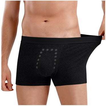 JUUYY Incontinence Underwear for Men Cotton Boxers Washable Leak Proof
