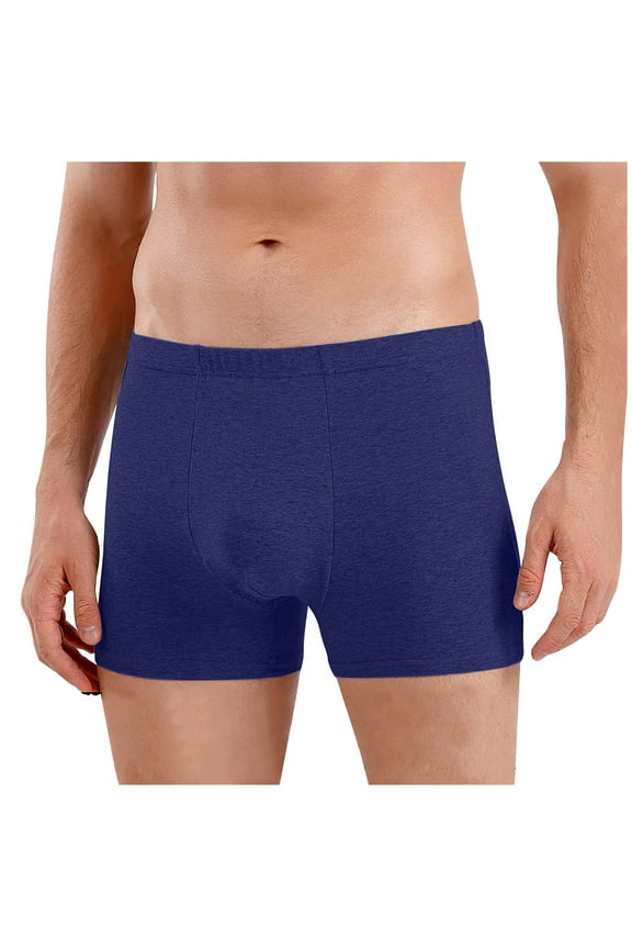 Incontinence Underwear for Men – Washable Cotton Boxers, Leak-Proof Bladder Control Briefs with 60ML Absorbency Blue XXXXXXXL