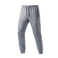thumbnail image 1 of Iugvhana Jogger Pants for Men Loose Fit Elastic Waist Casual Drawstring Athletic Pants Zipper Pocket Lightweight Running Gym Workout Pants Gray M, 1 of 9