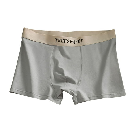 Iugvhana Men's 100% Cotton Boxer Briefs – Lightweight & Moisture-Wicking Underwear, Designed for Comfort & Movement Gray XXL