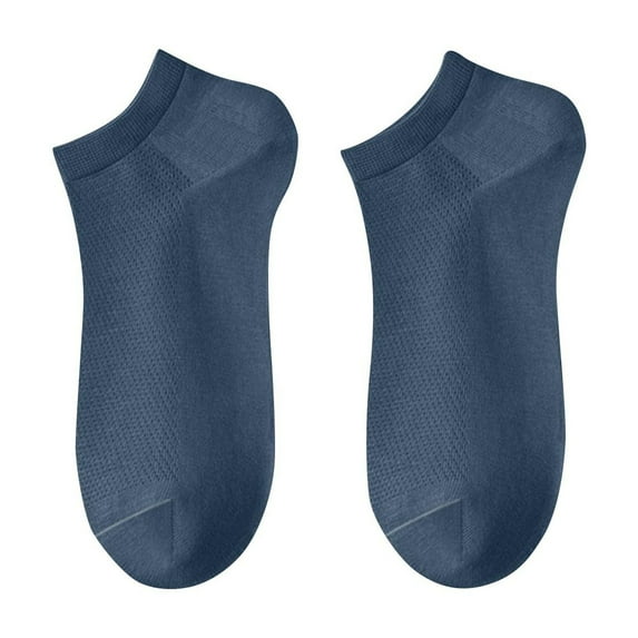 Iugvhana Men's 5/8 Pack Ankle Socks - Low Cut Comfort Casual Socks, Moisture-Wicking, Breathable Running Sports Dark Blue Free Size