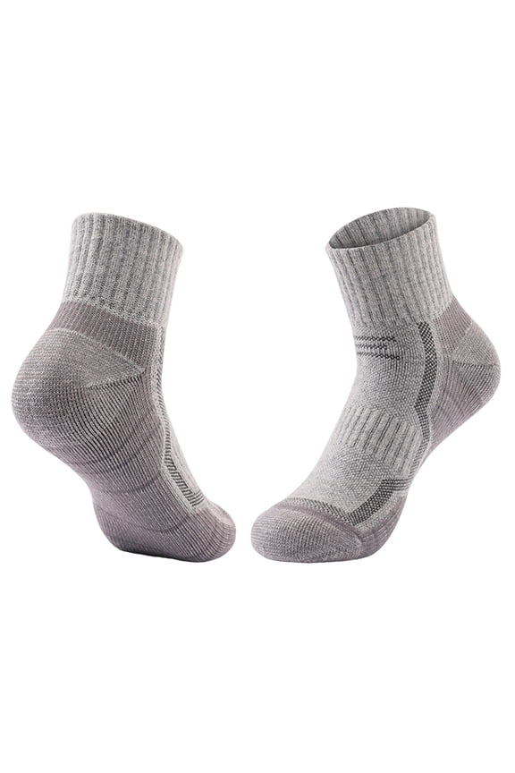 Men's Athletic Ankle Socks Running Cushioned Quarter Sports Socks Moisture Wicking Sports Socks Gray Free Size