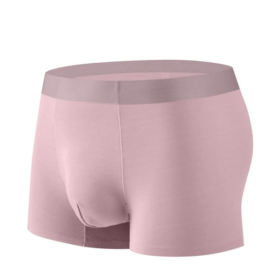 Iugvhana Men’s Boxer Briefs – 6” Inseam Tencel Micro Modal Underwear, Breathable & Comfortable for All-Day Wear Pink XXXXL