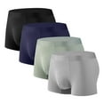 thumbnail image 1 of Iugvhana Men's Boxer Briefs, Breathable Multi Colors Seamless Modal Underwear Men, Mens Trunks Underwear 4 Pack Gray XXXL, 1 of 2