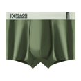 thumbnail image 1 of Iugvhana Men's Breathable Viscose Cotton Moisture Wicking No Roll Waistband Tagless Underwear Boxer Briefs Army Green XXXL, 1 of 2