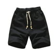 thumbnail image 1 of Iugvhana Men's Casual Shorts Elastic Waist Drawstring Gym Workout Sweat Shorts with Pockets Plus Size Running Training Jogging Shorts Black XL, 1 of 5