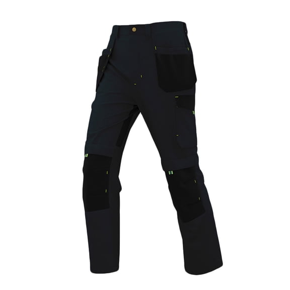 Iugvhana Men's Flex Work Pants Stretch Ripstop Water-Resistant Cargo Pants Lightweight Multi-Pocket Utility Pants Dark Blue XXL
