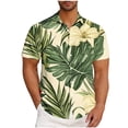 thumbnail image 1 of Iugvhana Men's Hawaiian Beach Sunset Shirt Summer Button Down Shirts Casual Short Sleeve Tropical Holiday Shirts Top Green XXL, 1 of 6