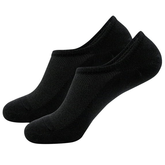 Iugvhana Men's Invisible No-Show Socks - Non-Slip Grip & Ultra-Thin Design for Dress Shoes, Boat Shoes Black Free Size