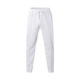 thumbnail image 1 of Iugvhana Men's Leisure Pants Lightweight Open Bottom Casual Straight Trouser Drawstring Jogger Pants with Pockets Elastic Waist Sports Trouser White XXXL, 1 of 4