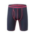 thumbnail image 1 of Iugvhana Men's Long Leg Boxer Brief Underwear – Cotton Stretch Trunks for Boys & Men, Durable Birthday Gifts & Everyday Essentials Blue L, 1 of 3