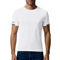 thumbnail image 1 of Iugvhana Men's Mesh Ice Silk Training T-Shirts Seamless Tops Short Sleeve Crewneck T-shirt Quick Drying Sport Running Tee White M, 1 of 9