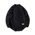 thumbnail image 1 of Iugvhana Men's Oversized Corduroy Long Sleeve Shirt Top Comfortable Casual Solid Loose Fit Button Pocket Lapel Shirt Black XXL, 1 of 8