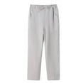 thumbnail image 1 of Iugvhana Men's Pants Casual Lightweight Elastic Waist Loose Straight Leg Trousers with Pocket Gray XL, 1 of 5