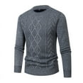 thumbnail image 1 of Iugvhana Men's Pullover Classic Fit Lightweight Round Neck Long Sleeve Sweaters Slim Casual Lightweight Knit Sweater Gray L, 1 of 6