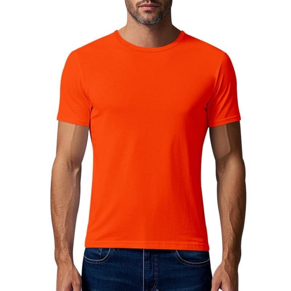 Iugvhana Men's Quick-Dry T-Shirt Outdoors Sports Running Shirts Crewneck Summer Short Sleeve Tees Tops Breathable T-Shirts Orange XXL