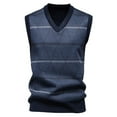thumbnail image 1 of Iugvhana Men's Sweater Vest V Neck Casual Regular Fit Sleeveless Classic Knitted Pullover Sweater Vest Tops Dark Gray L, 1 of 6