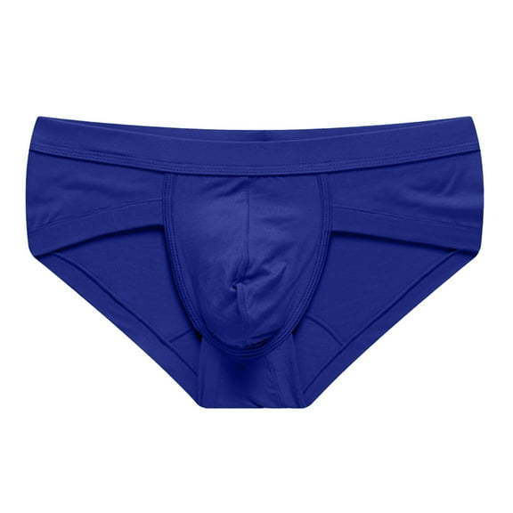 Iugvhana Men's Ultra-Thin Modal Briefs – Moisture-Wicking Low Rise Underwear, Smooth & Breathable for Everyday Comfort Blue XL