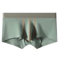 thumbnail image 1 of Iugvhana Men's Underwear Ice Silk Seamless Boxer Briefs Breathable Moisture-Wicking Sports Underwear Green M, 1 of 2