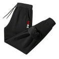 thumbnail image 1 of Iugvhana Men's Winter Fleece Pants Sherpa Lined Sweatpants Winter Warm Thicken Plush Trousers Active Running Jogger Pants Dark Gray L, 1 of 5