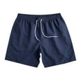 thumbnail image 1 of Iugvhana Men's Workout Athletic Shorts Quick Drying Drawstring Shorts Lightweight Sports Gym Shorts Running Activewear Navy M, 1 of 6