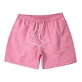 thumbnail image 1 of Iugvhana Men's Workout Athletic Shorts Quick Drying Drawstring Shorts Lightweight Sports Gym Shorts Running Activewear Pink M, 1 of 6