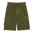 thumbnail image 1 of Iugvhana Men's Workwear Shorts with Multi-Pockets Shorts Summer Casual Solid Drawstring Short Pants Streetwear Army Green 32, 1 of 6