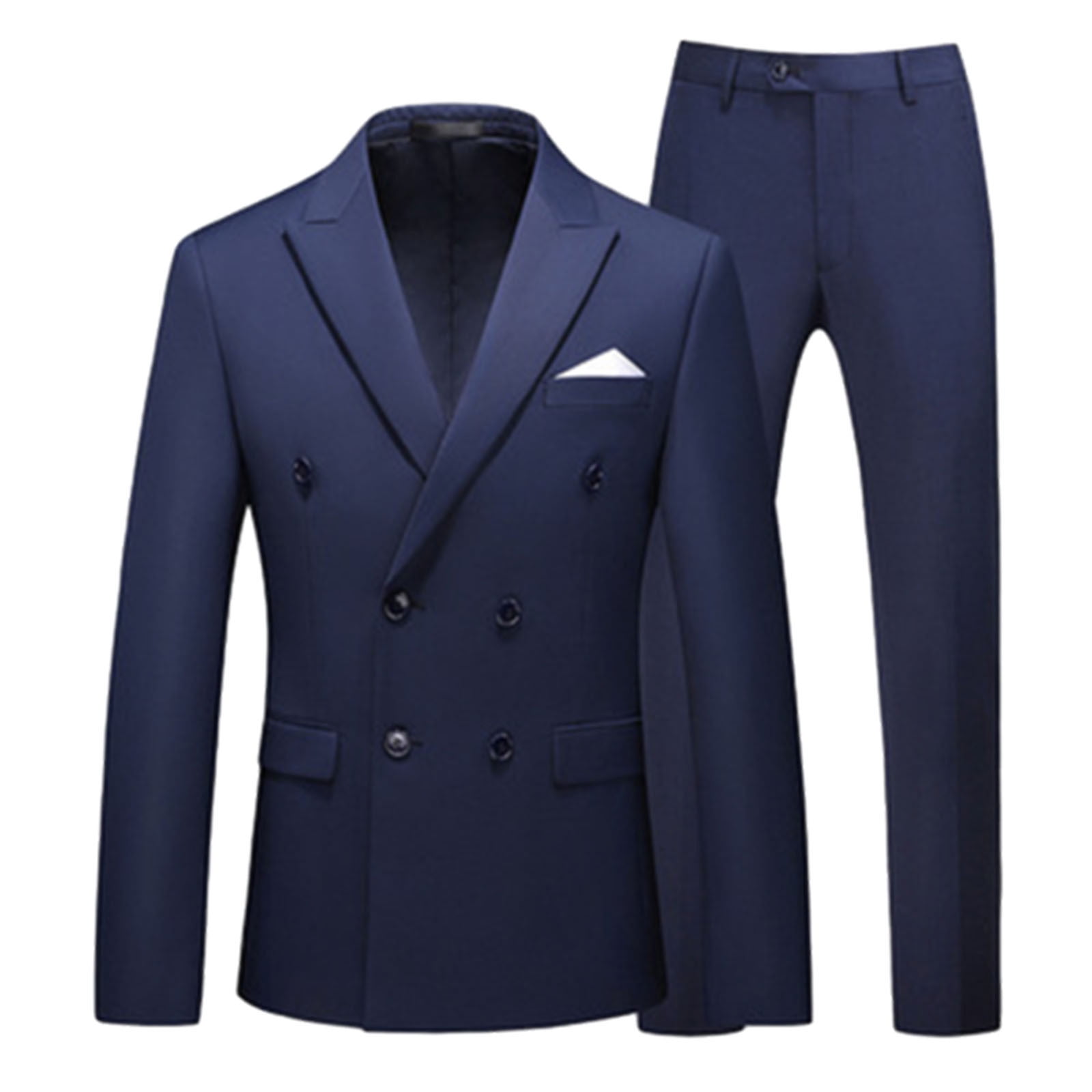 Mens Velvet Suit - Slim Fit Double Breasted Suit Blazer And Pants - Hot Red main image 1
