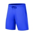thumbnail image 1 of Iugvhana Mens Mesh Breathable Shorts - Workout Sports Train Quick Dry Shorts with Pockets for Running Casual Activewear Blue L, 1 of 5