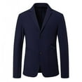 thumbnail image 1 of Iugvhana Mens Blazer Casual Two Button Sport Coats Notched Lapel Solid Suit Jackets Navy M, 1 of 6