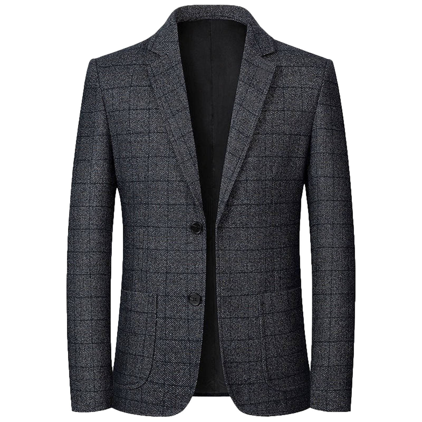 Business Blazer - Pattenred Sport Coat - Winter Fabric Sport Coat - Z-Gray