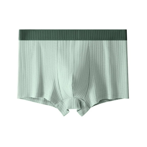 Iugvhana Mens Boxer Briefs 3D-Crotch Breathable/Comfortable Cotton Moisture Wicking Underwear Green XL