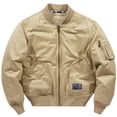 thumbnail image 1 of Iugvhana Mens Cargo Jackets Lightweight Vintage Zipper Jacket Casual Outdoor Sport Fall Winter Jacket Coat Windbreaker Khaki XXXL, 1 of 7