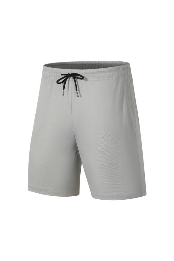 Mens Mesh Breathable Shorts - Workout Sports Train Quick Dry Shorts with Pockets for Running Casual Activewear Gray XXXXL