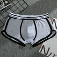 thumbnail image 1 of Iugvhana Mens Performance Underwear Boxer Briefs Soft Comfortable Strtch Cotton Underwear for Men Breathable Gray S, 1 of 6