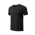 thumbnail image 1 of Iugvhana Mens Quicking Dry Mesh Shirts Breathable Running Shirt Round Neck Summer Short Sleeve Tees Tops Workout T-Shirt Black XXL, 1 of 9