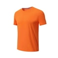 thumbnail image 1 of Iugvhana Mens Quicking Dry Mesh Shirts Breathable Running Shirt Round Neck Summer Short Sleeve Tees Tops Workout T-Shirt Orange XXL, 1 of 9