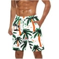 thumbnail image 1 of Iugvhana Mens Swimming Trunks Quick-Drying Breathable Beach Board Shorts Hawaiian Print Swimwear Bathing Suits Swim Shorts Swimsuit Green XXXXL, 1 of 5