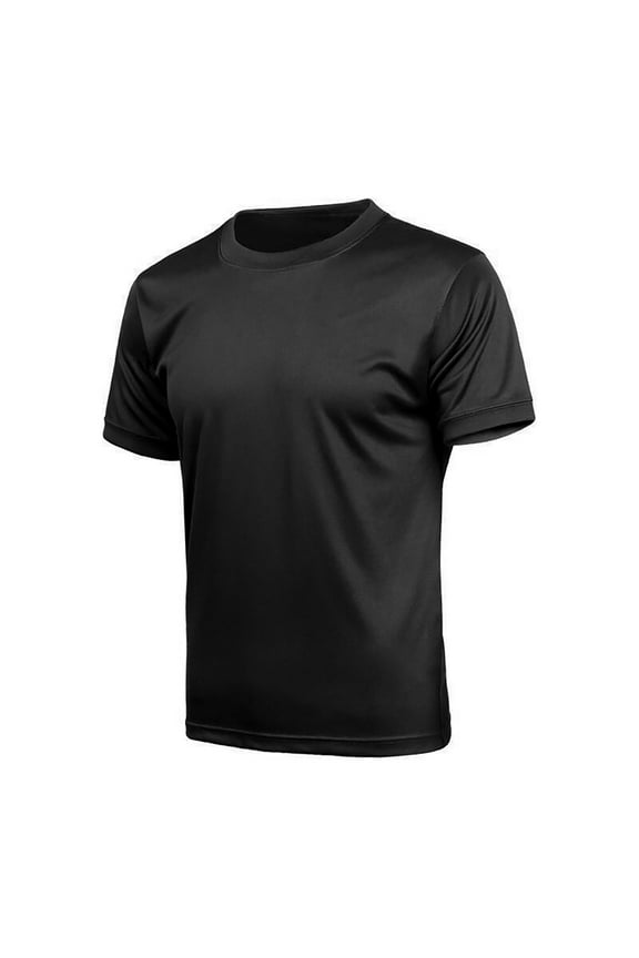 Mens Tactical Camo T-Shirt Lightweight Breathable Quick Dry Crewneck Short Sleeve T Shirts Moisture Wicking Tees Black XXL