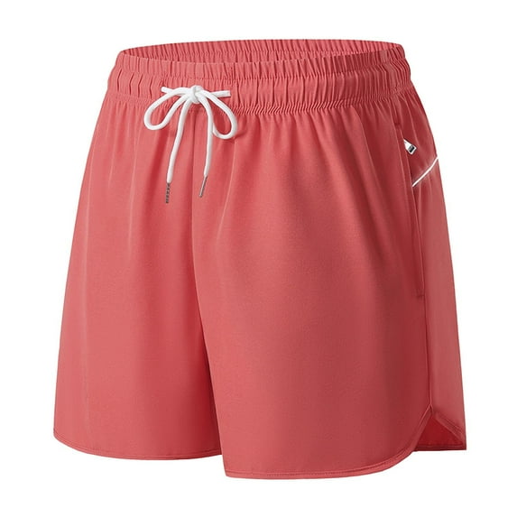 Iugvhana Men's Breathable Workout Shorts Lightweight Quick Dry Running Training Sports Athletic Gym Shorts with Pocket Red XL